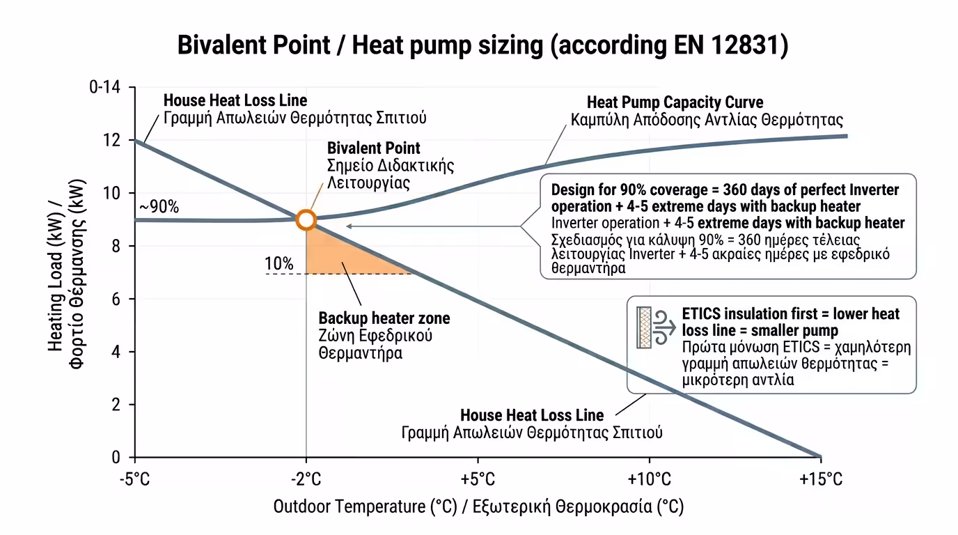 Μελέτη θερμικών απωλειών - Bivalent Point