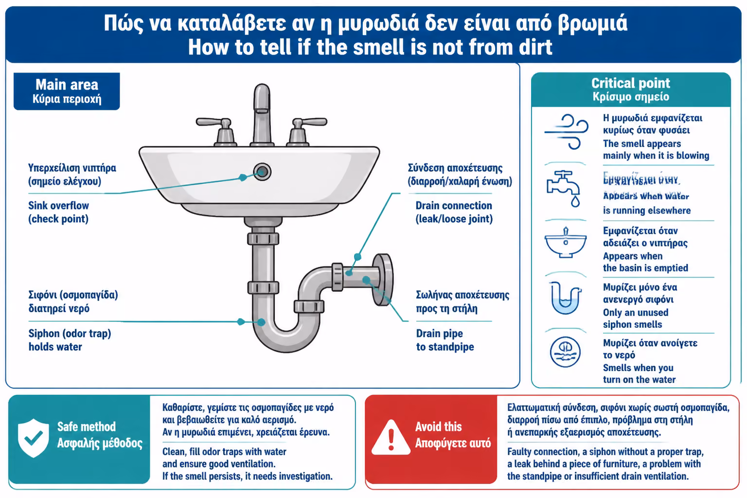Εικονογράφηση για 14. Πώς να καταλάβετε αν η μυρωδιά δεν προέρχεται από βρωμιά