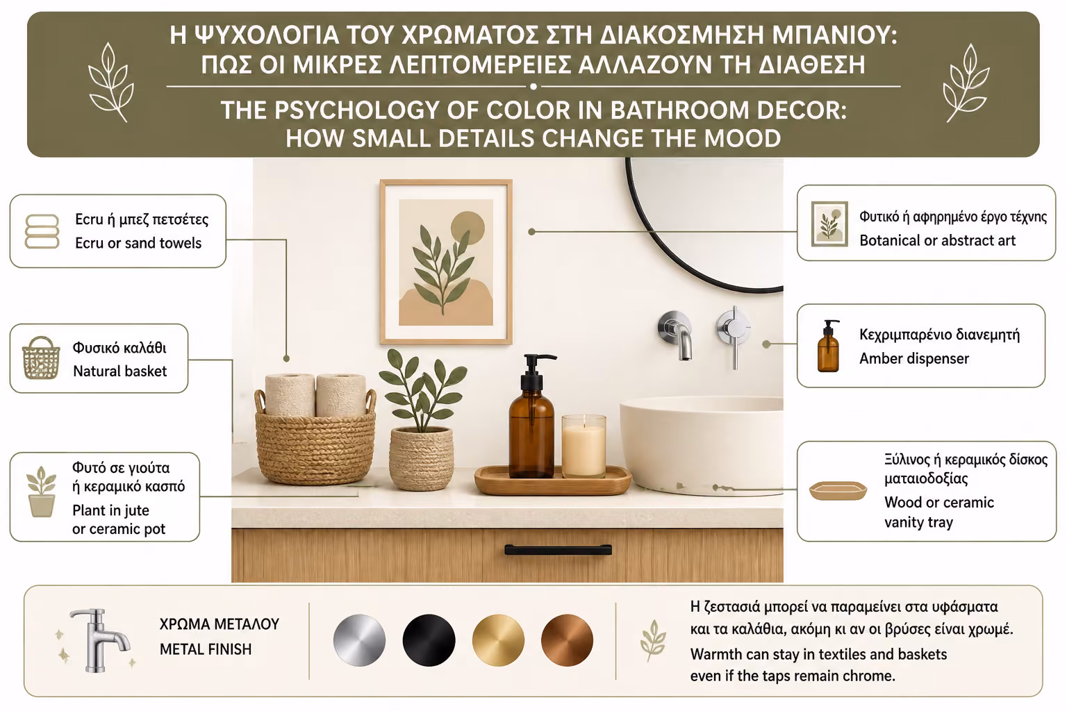 Εικονογράφηση για 6. Πώς να εφαρμόσετε earth tones με μικρά αντικείμενα