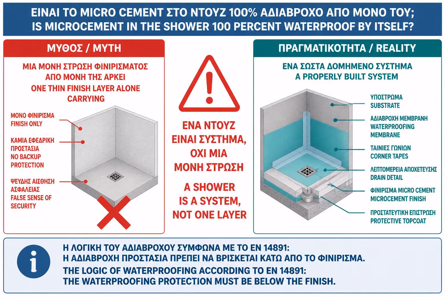 Εικονογράφηση για 1. Είναι η πατητή στη ντουζιέρα 100% αδιάβροχη;