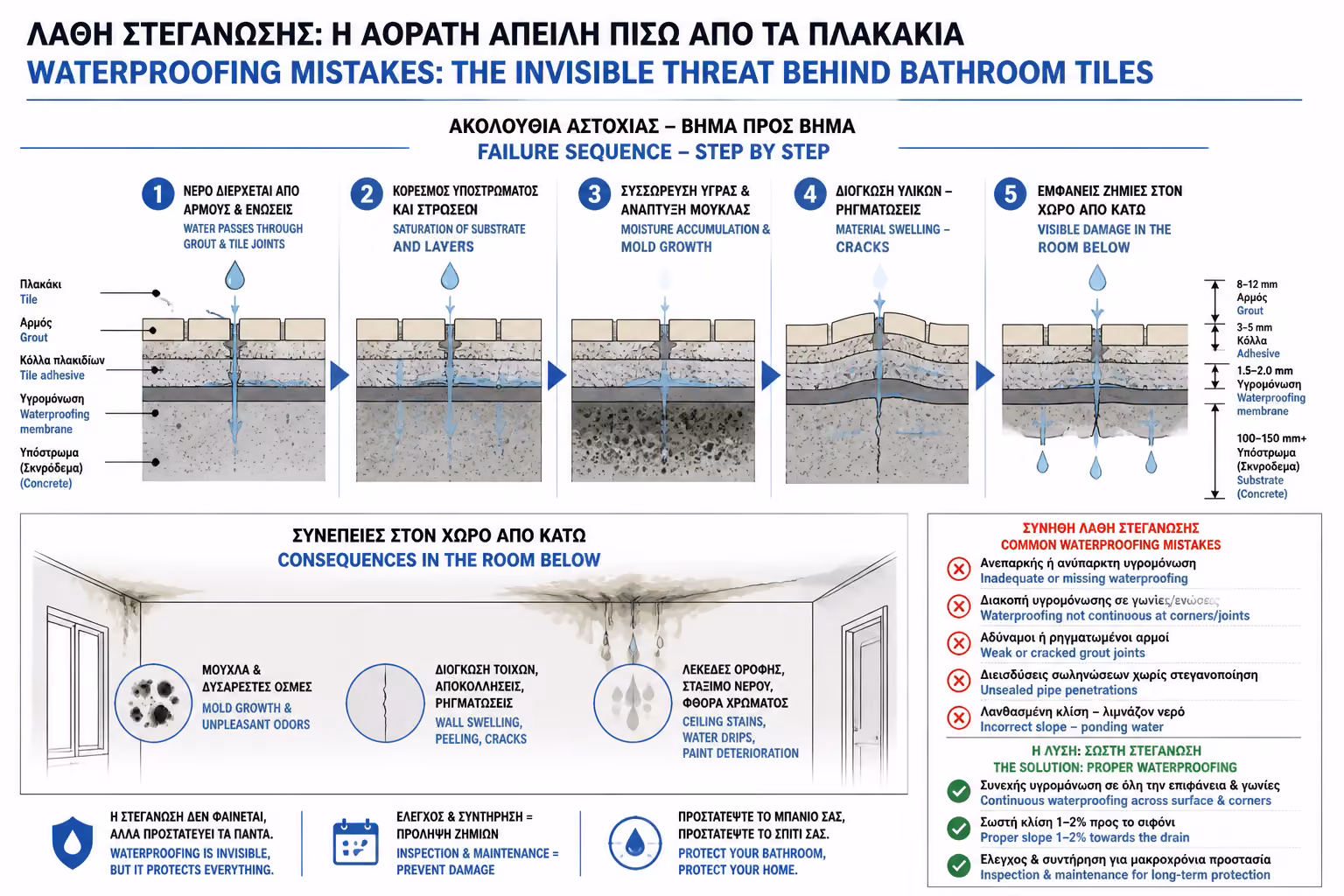 Εικονογράφηση για 4. Τι Συμβαίνει Όταν Παραλείπεται η Υγρομόνωση