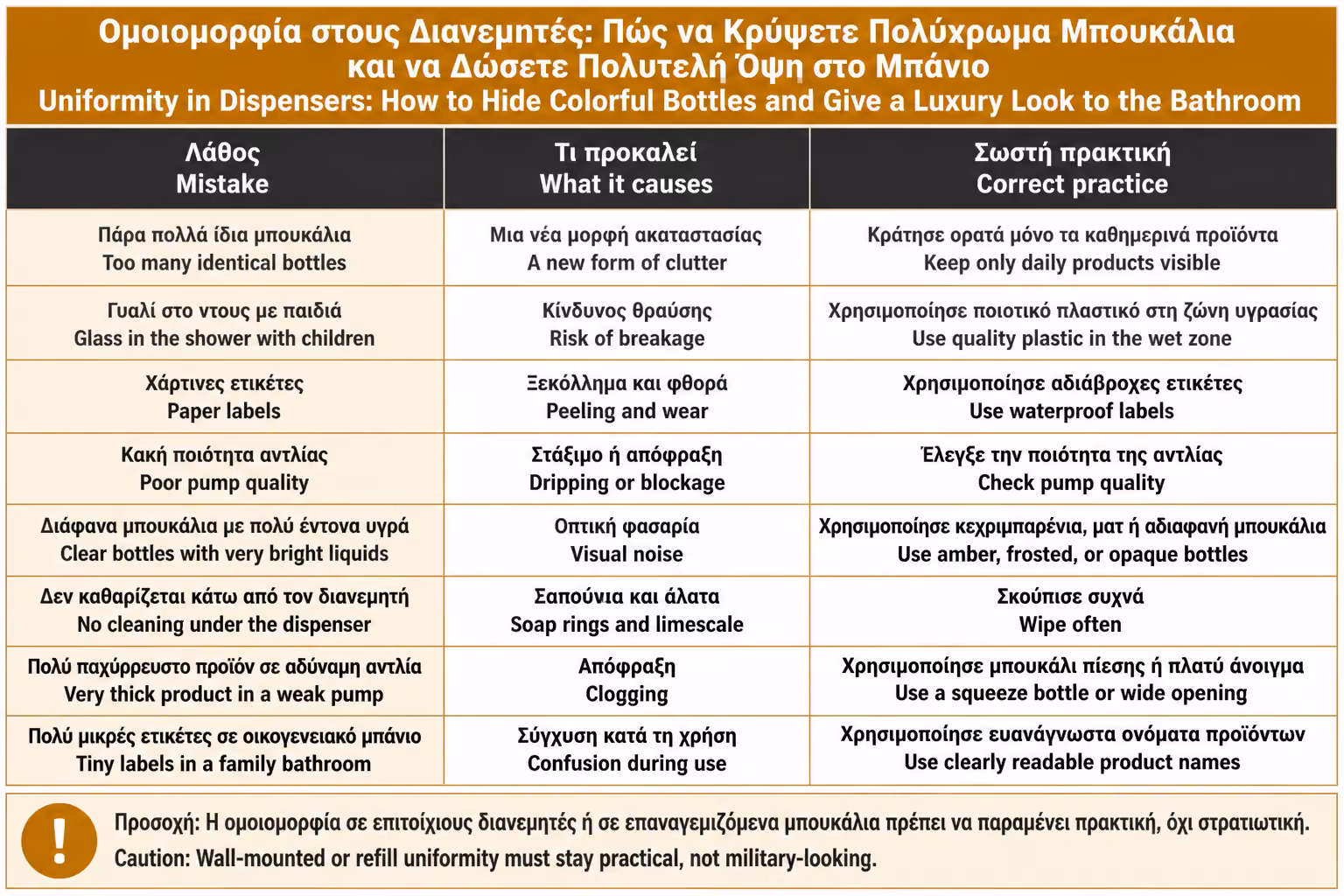 Εικονογράφηση για 20. Συχνά λάθη στην ομοιομορφία των dispensers