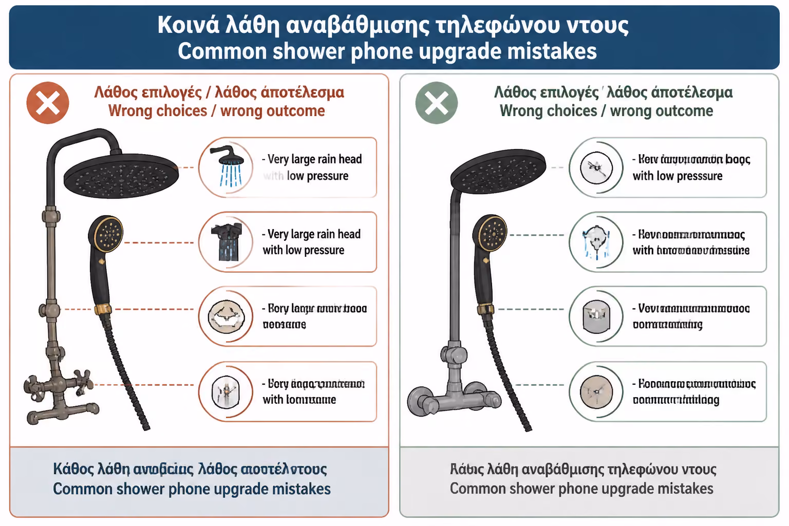 Εικονογράφηση για 18. Συχνά λάθη στην αναβάθμιση τηλεφώνου ντους