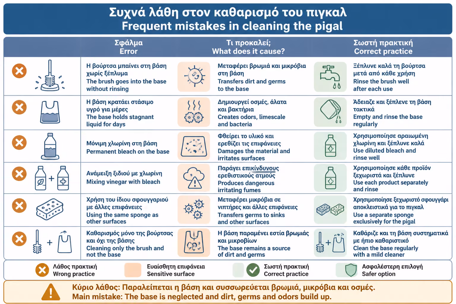 Εικονογράφηση για 15. Συχνά λάθη στον καθαρισμό του πιγκάλ