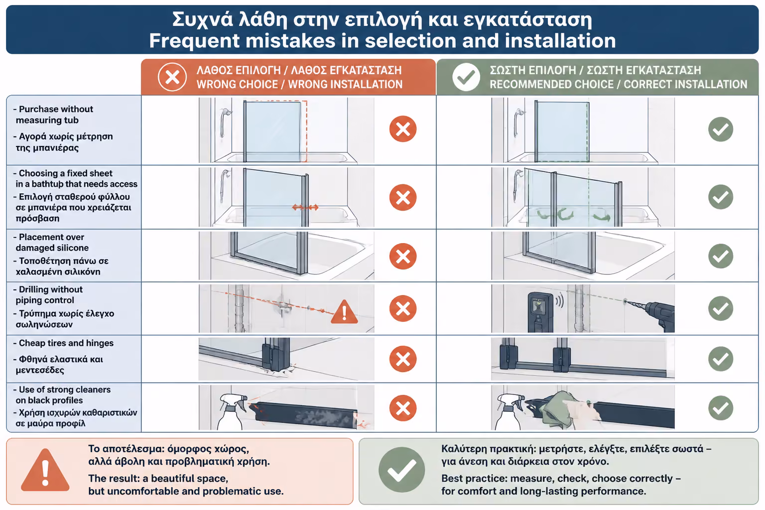 Εικονογράφηση για 18. Συχνά λάθη στην επιλογή και εγκατάσταση