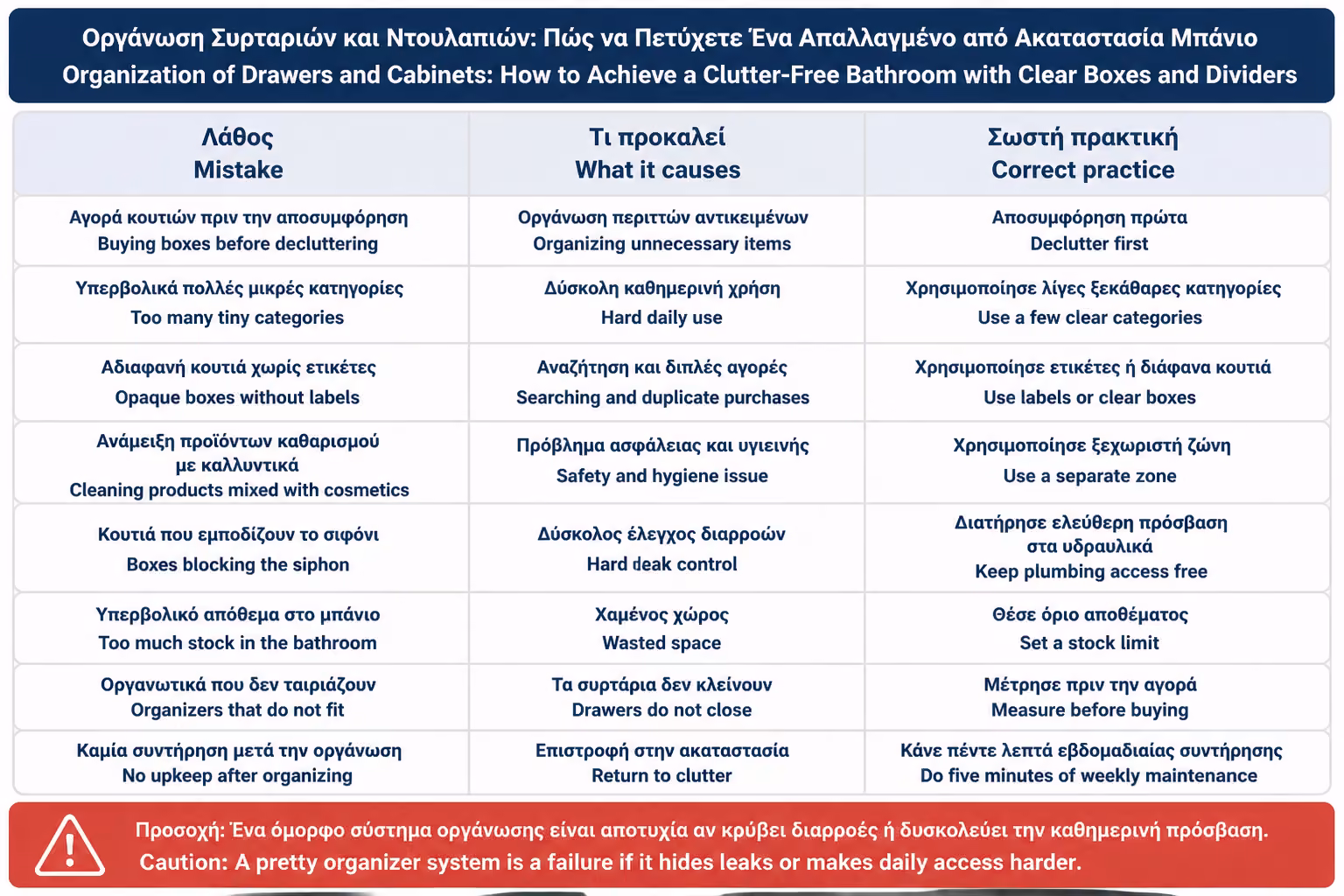 Εικονογράφηση για 24. Συχνά λάθη στην οργάνωση μπάνιου