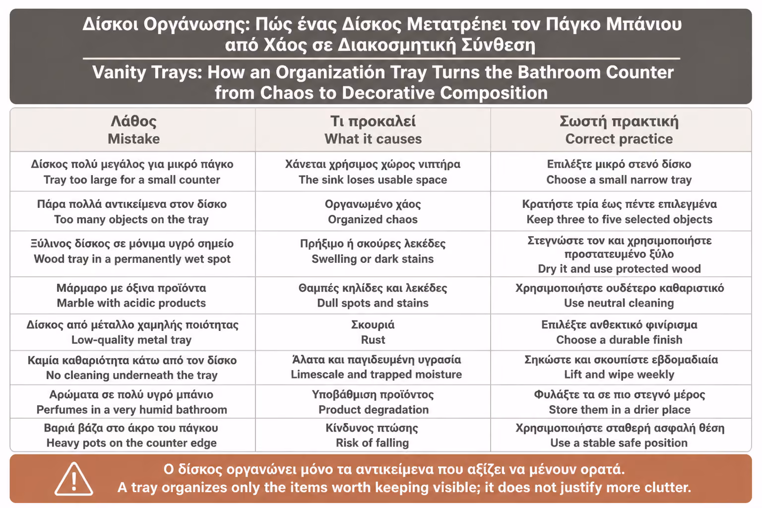 Εικονογράφηση για 20. Συχνά λάθη με vanity trays
