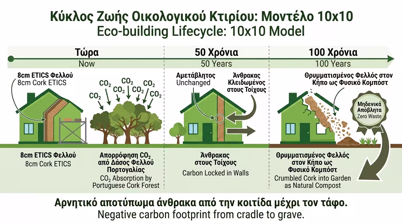 Μοντέλο 10x10 - θερμοπρόσοψη με φελλό 8cm