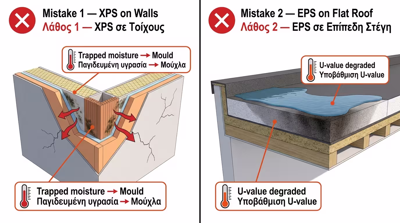 Μοντέλο 10x10 - αποτελέσματα λάθος επιλογής EPS vs XPS