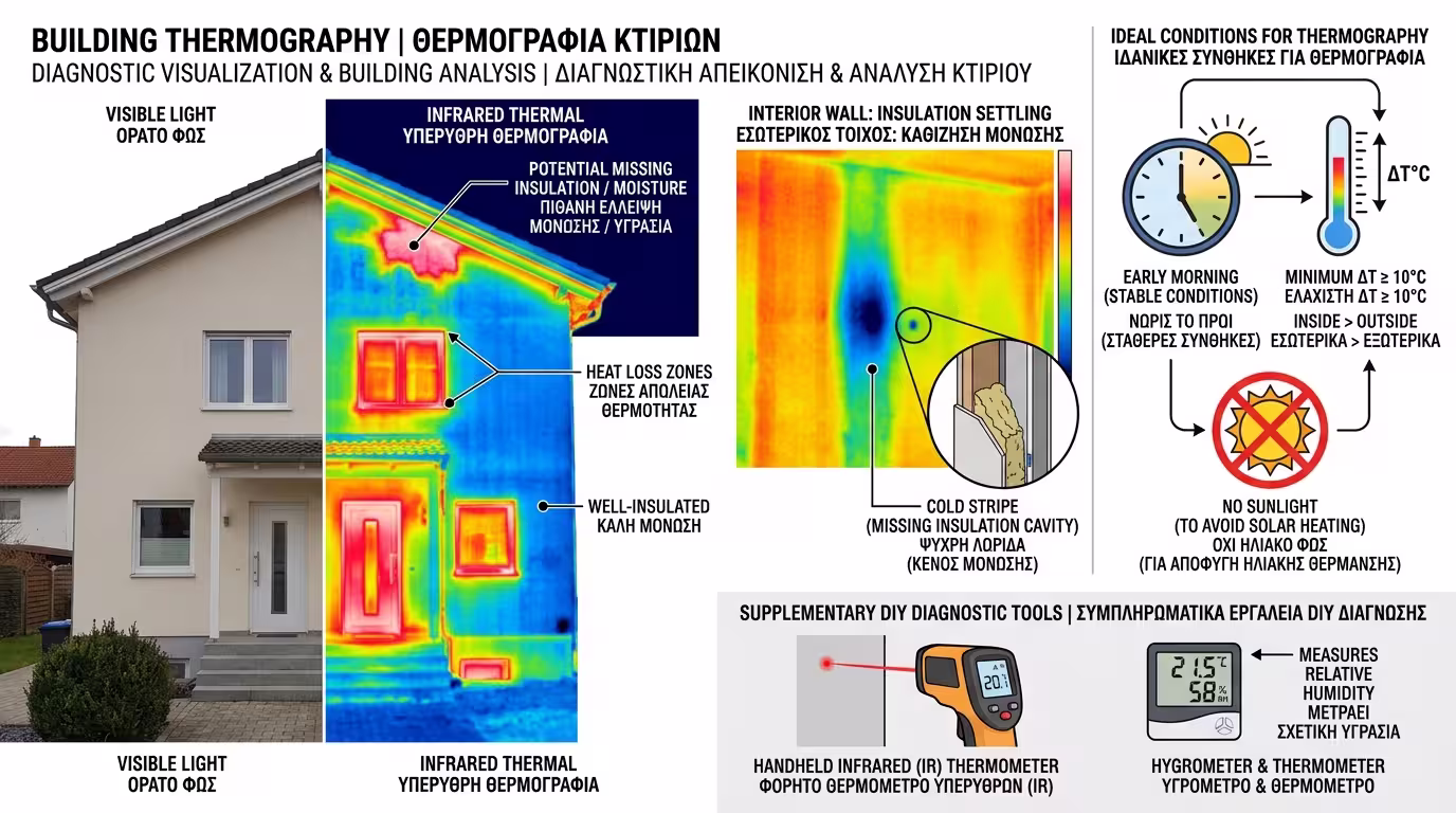 Θερμογραφία κτιρίων και διάγνωση μόνωσης