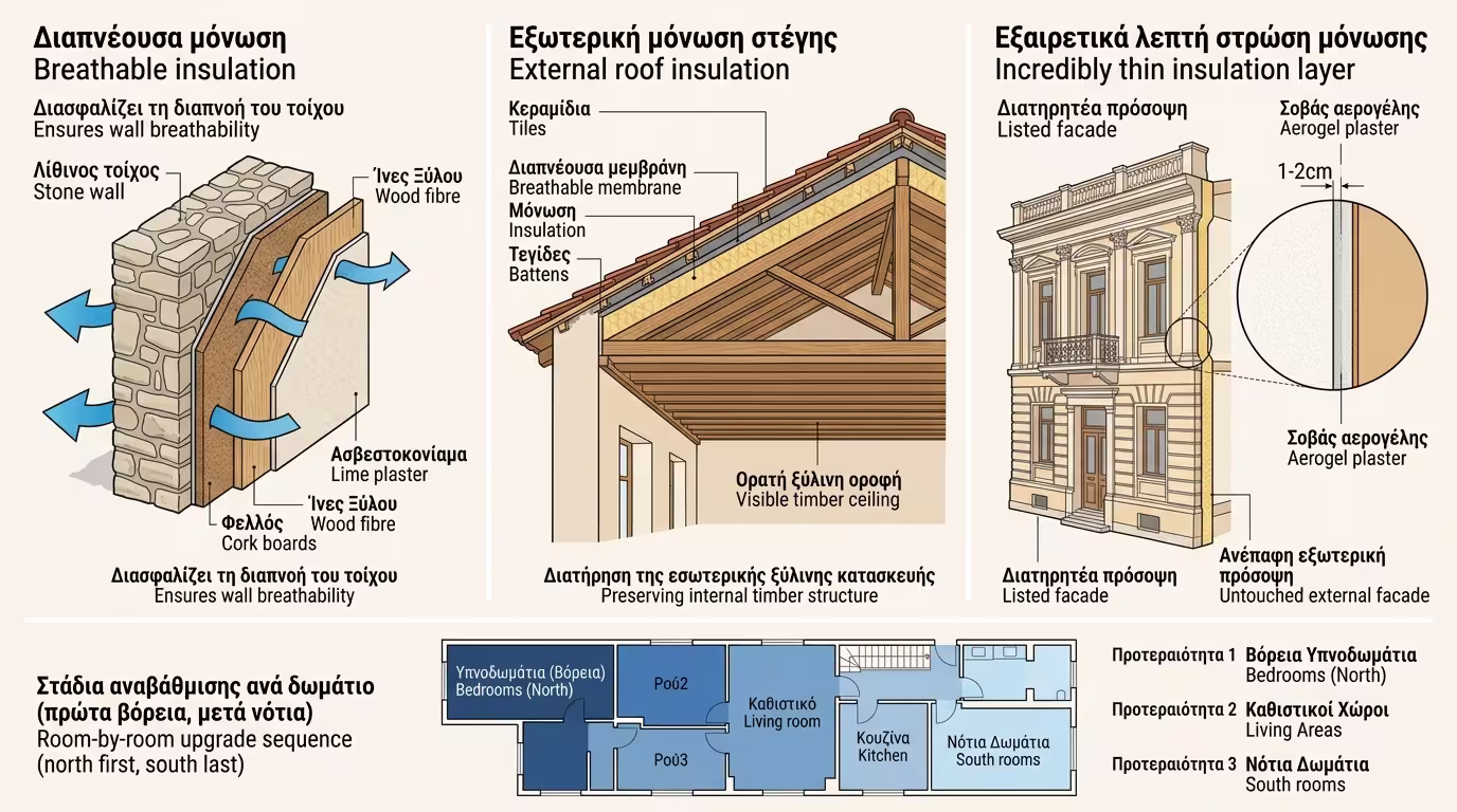 Ενεργειακή αναβάθμιση παραδοσιακών κτιρίων