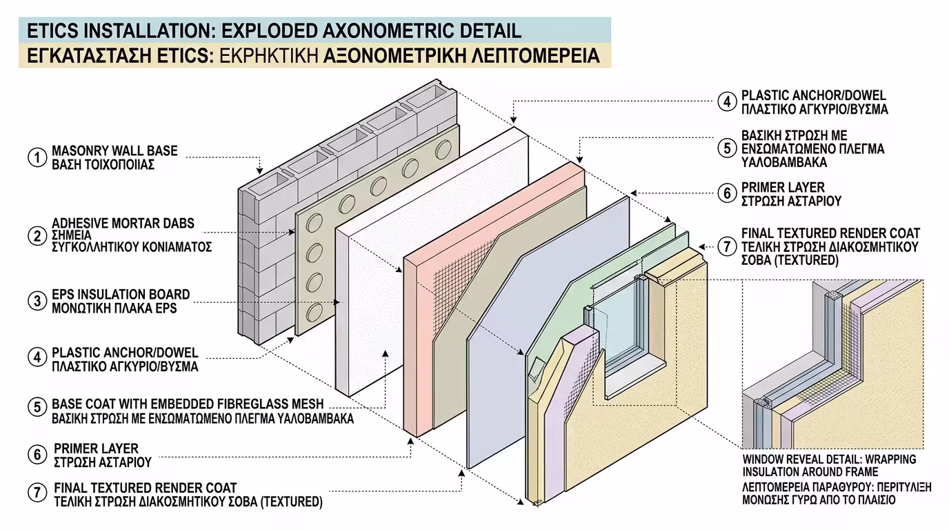 Εφαρμογή θερμομόνωσης στην πράξη