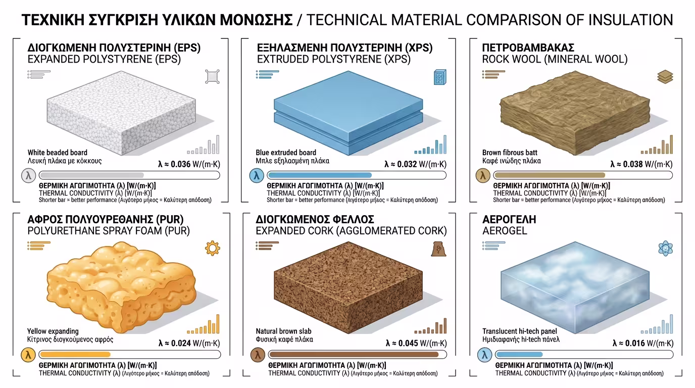 Υλικά θερμομόνωσης κτιρίων