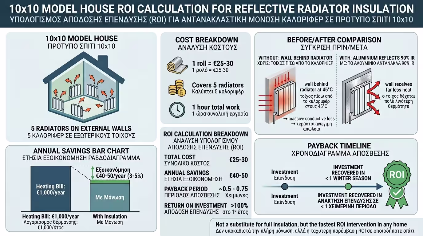 ROI ανακλαστικής μεμβράνης - απόσβεση σε έναν χειμώνα