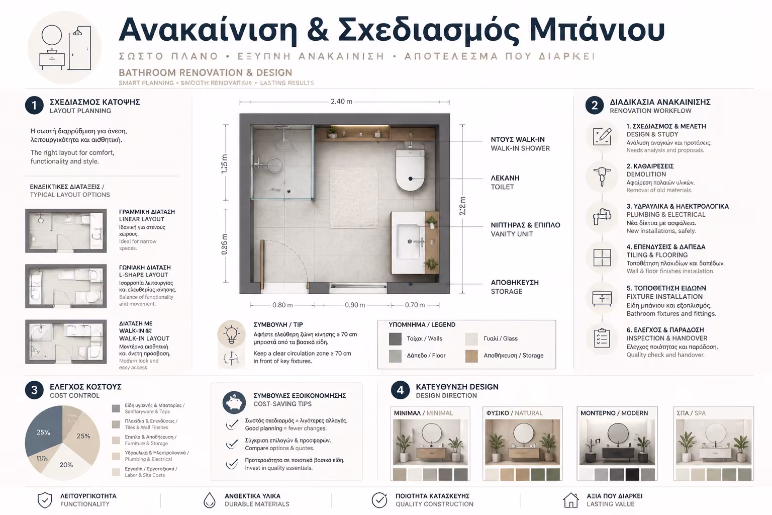 Ανακαίνιση & Σχεδιασμός Μπάνιου: Οδηγός Επιτυχίας