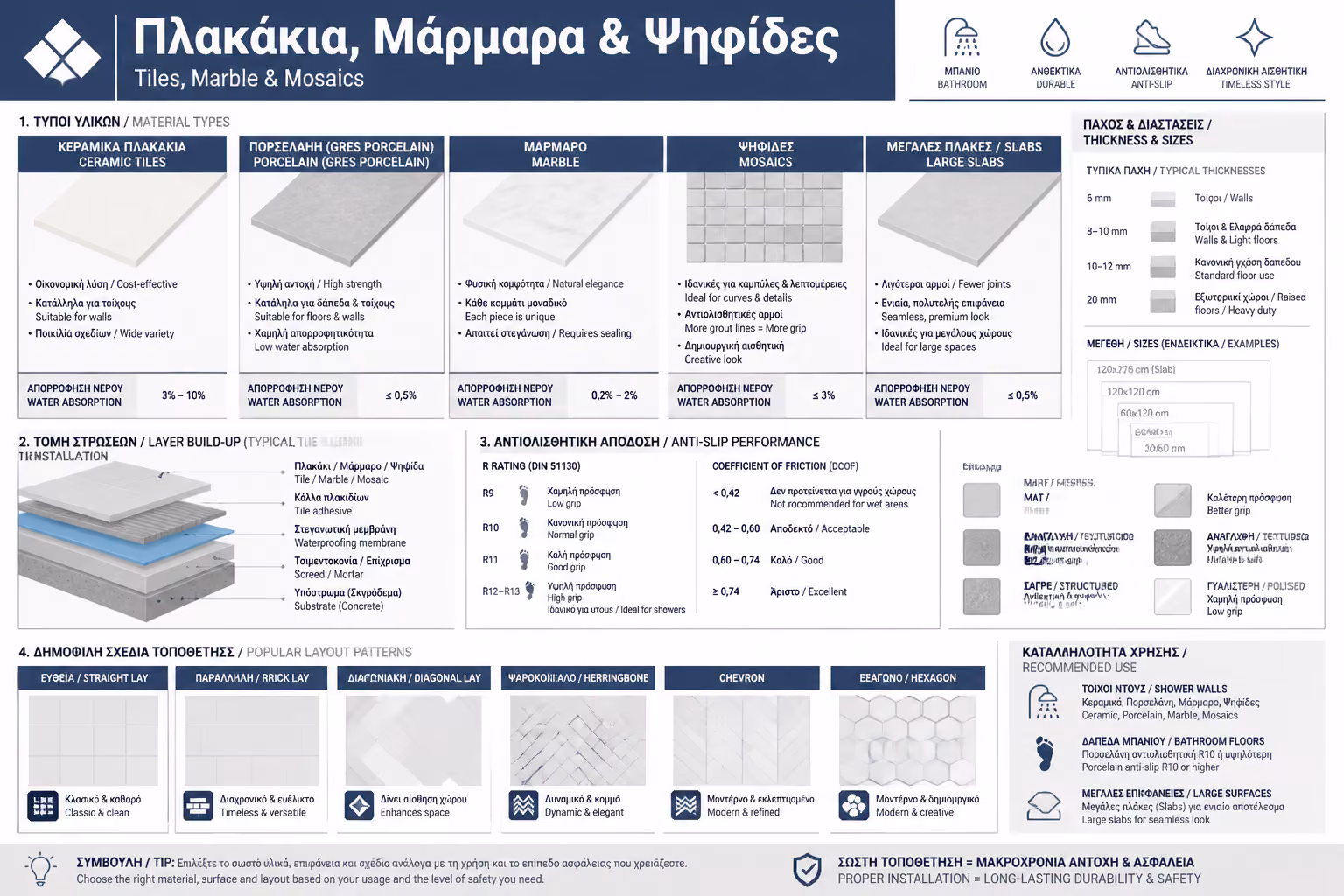 Πλακάκια, Μάρμαρα & Ψηφίδες