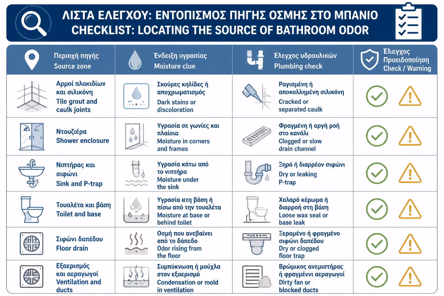 Εικονογράφηση για 19. Πρακτικό checklist εντοπισμού πηγής οσμής