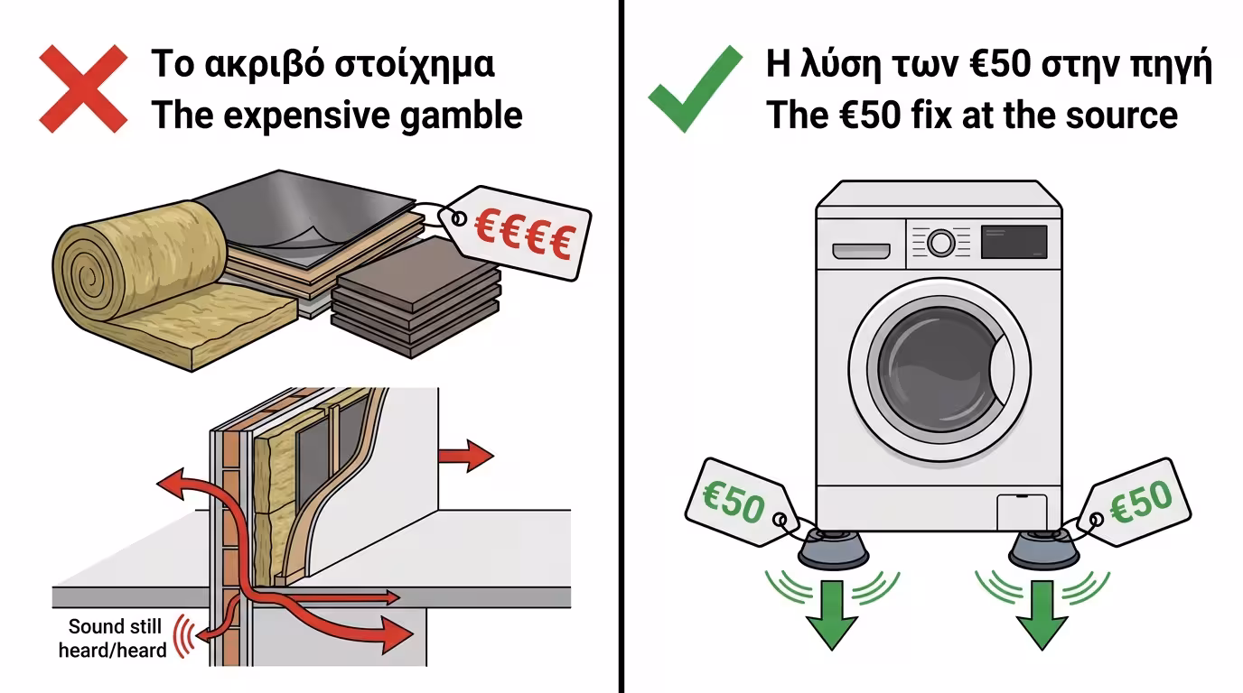 Χιλιάδες ευρώ σε πανάκριβα υλικά, ενώ το πρόβλημα ήταν 50€ σινεμπλόκ κάτω από το πλυντήριο