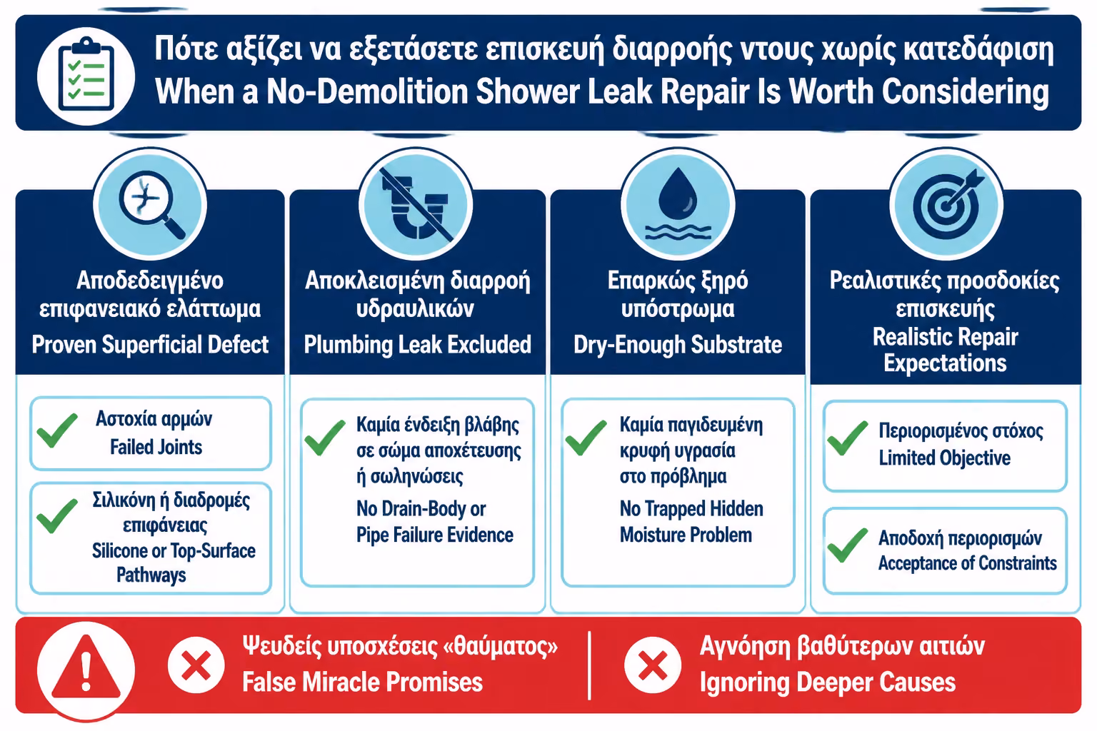 Εικονογράφηση για 16. Πρακτικό checklist πριν αποφασίσετε επισκευή χωρίς ξήλωμα