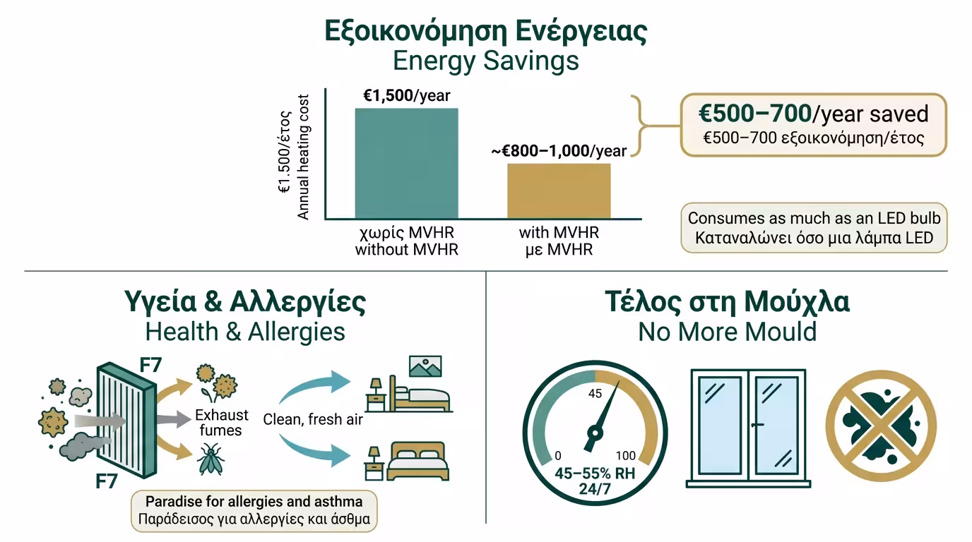 Ενεργειακή εξοικονόμηση, υγεία/αλλεργίες, τέλος μούχλας