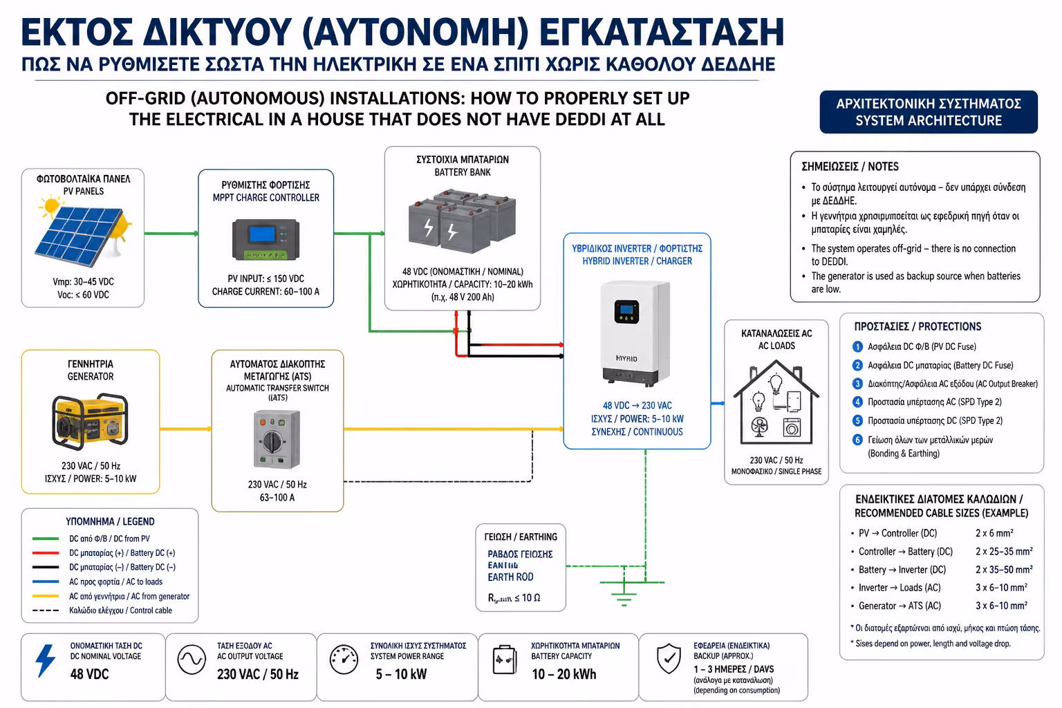 Εικονογράφηση για 2. Ο Αυτόνομος Inverter (Grid-Forming)