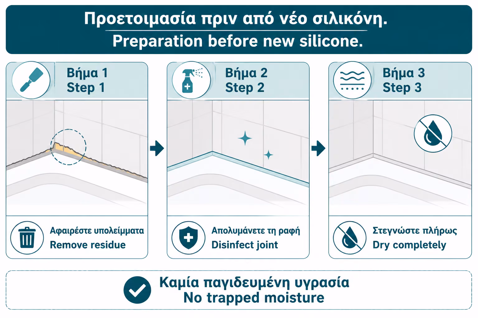 Εικονογράφηση για 10. Καθαρισμός, απολύμανση και πλήρες στέγνωμα