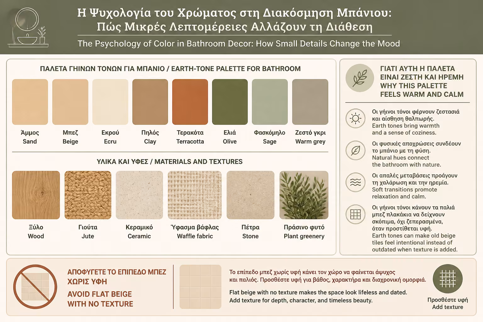 Εικονογράφηση για 5. Earth tones: η πιο ασφαλής παλέτα για spa αίσθηση