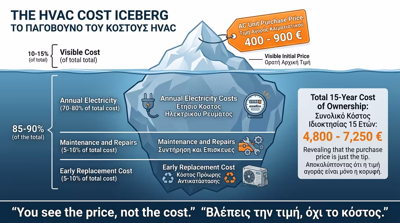 Παγόβουνο κόστους – αγορά, ρεύμα, συντήρηση, ανταλλακτικά, διάρκεια ζωής