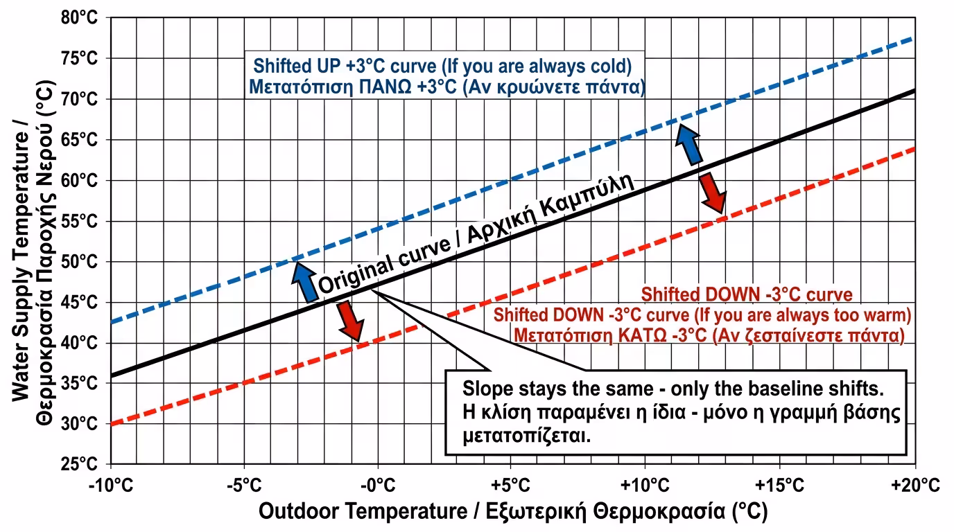 Παράλληλη μετατόπιση offset - ολόκληρη η καμπύλη μετακινείται πάνω/κάτω