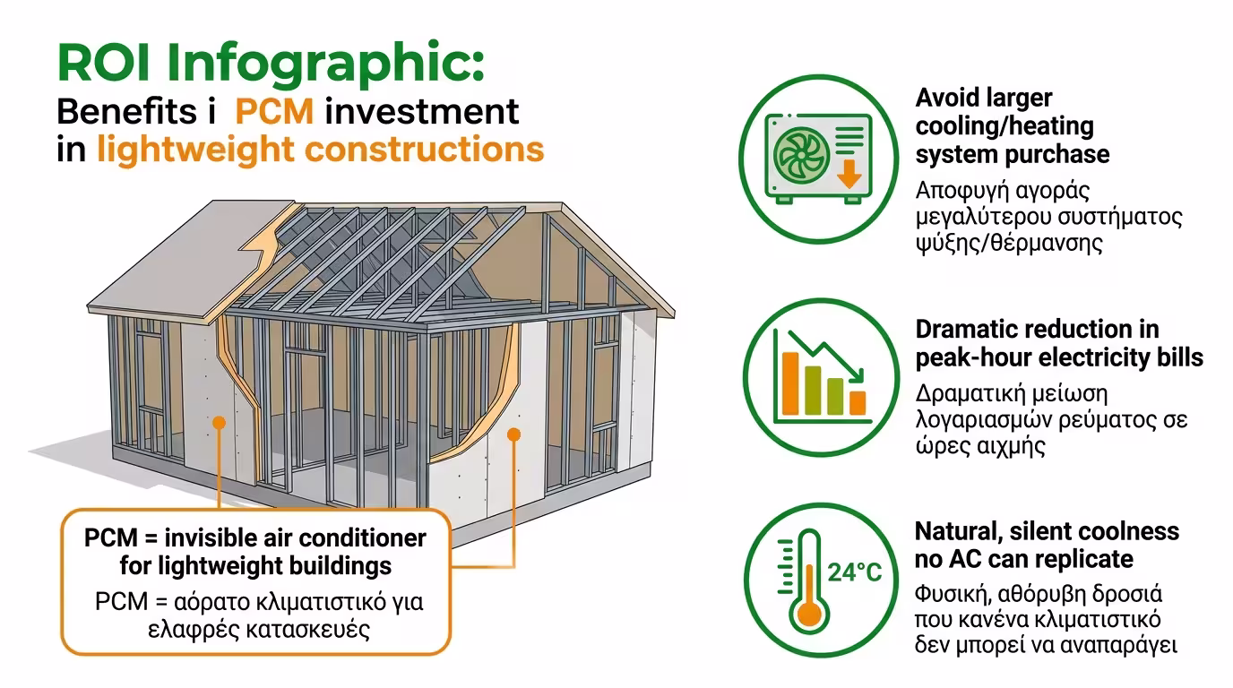 PCM - επένδυση στην άνεση και εξοικονόμηση ρεύματος