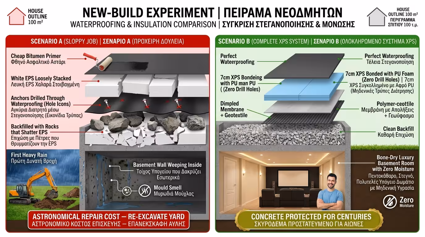 10x10 πείραμα - EPS σπασμένο vs XPS 7cm ανέπαφο μετά μπάζωμα