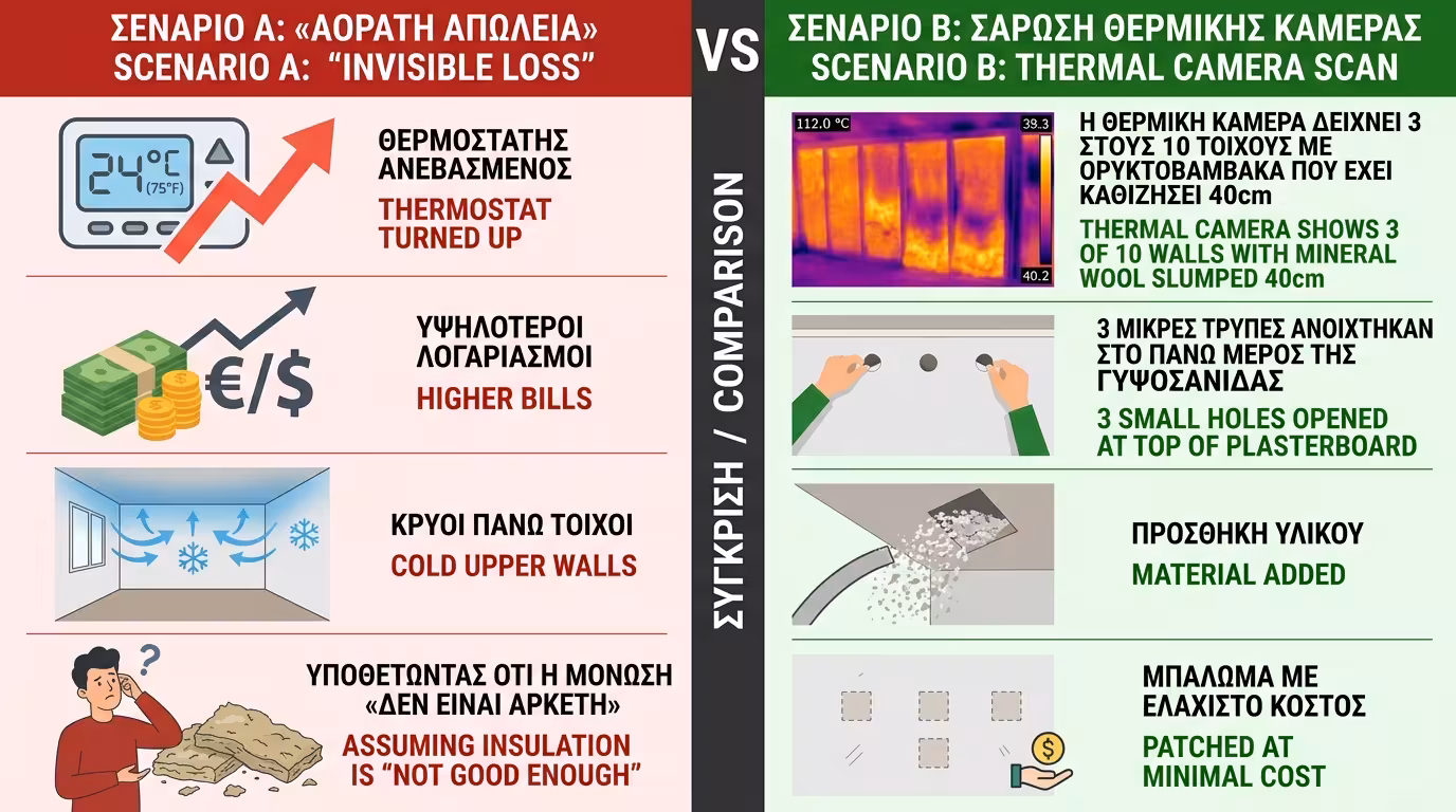 10x10 πείραμα - αόρατη απώλεια vs στοχευμένη επισκευή σε 3 τοίχους