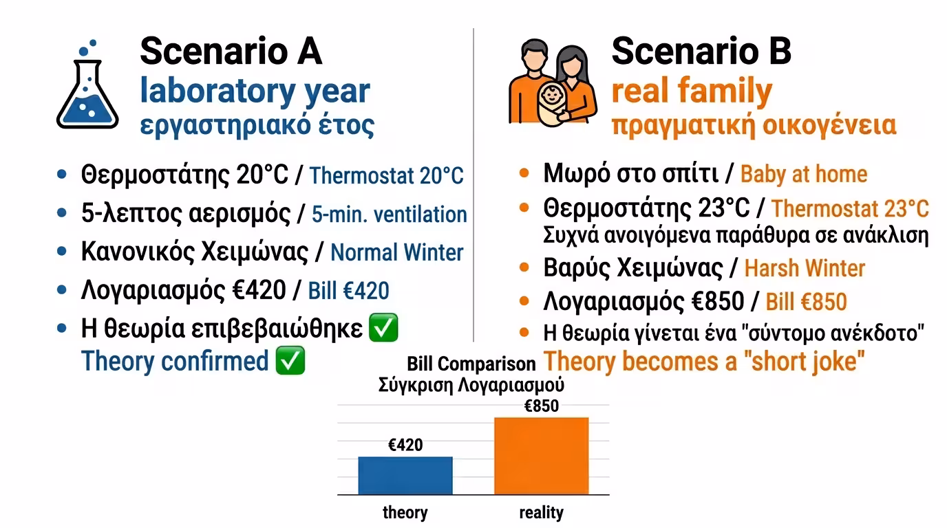 10x10 πείραμα - 420€ εργαστηριακή χρονιά vs 850€ πραγματική οικογένεια