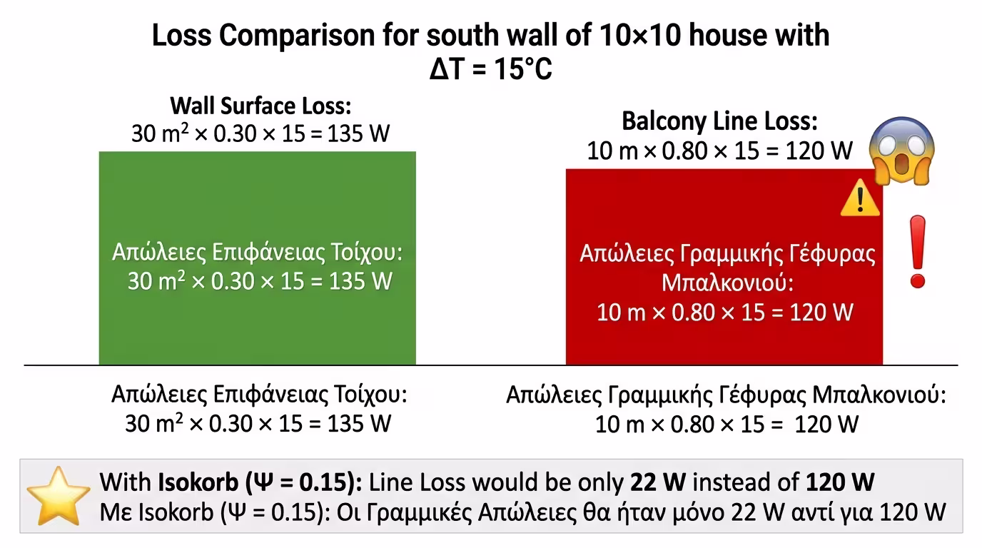 Πείραμα 10x10 - υπολογισμός Ψ-Value μπαλκονιού