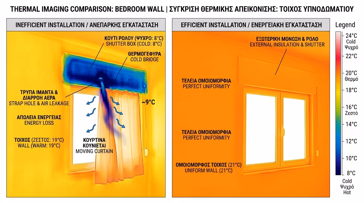 Πείραμα 10x10 - αμόνωτο vs εξωτερικό ρολό