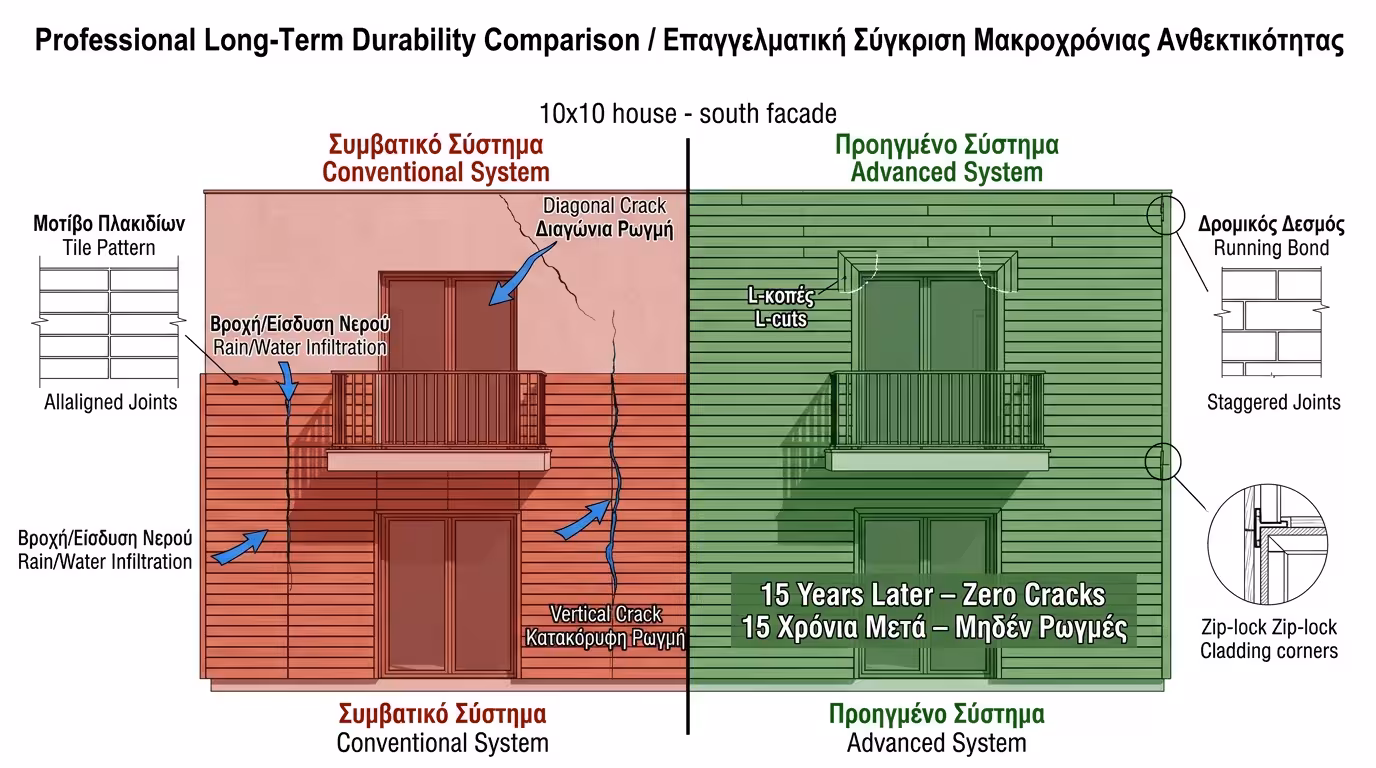 Πείραμα 10x10 - πλακάκι vs σταυρωτή τοποθέτηση