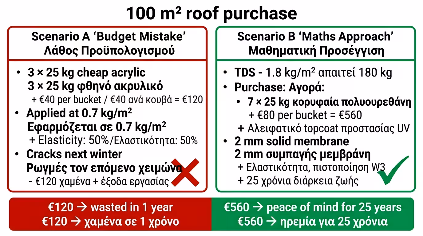 Πείραμα - φθηνό ακρυλικό vs κορυφαίο πολυουρεθανικό