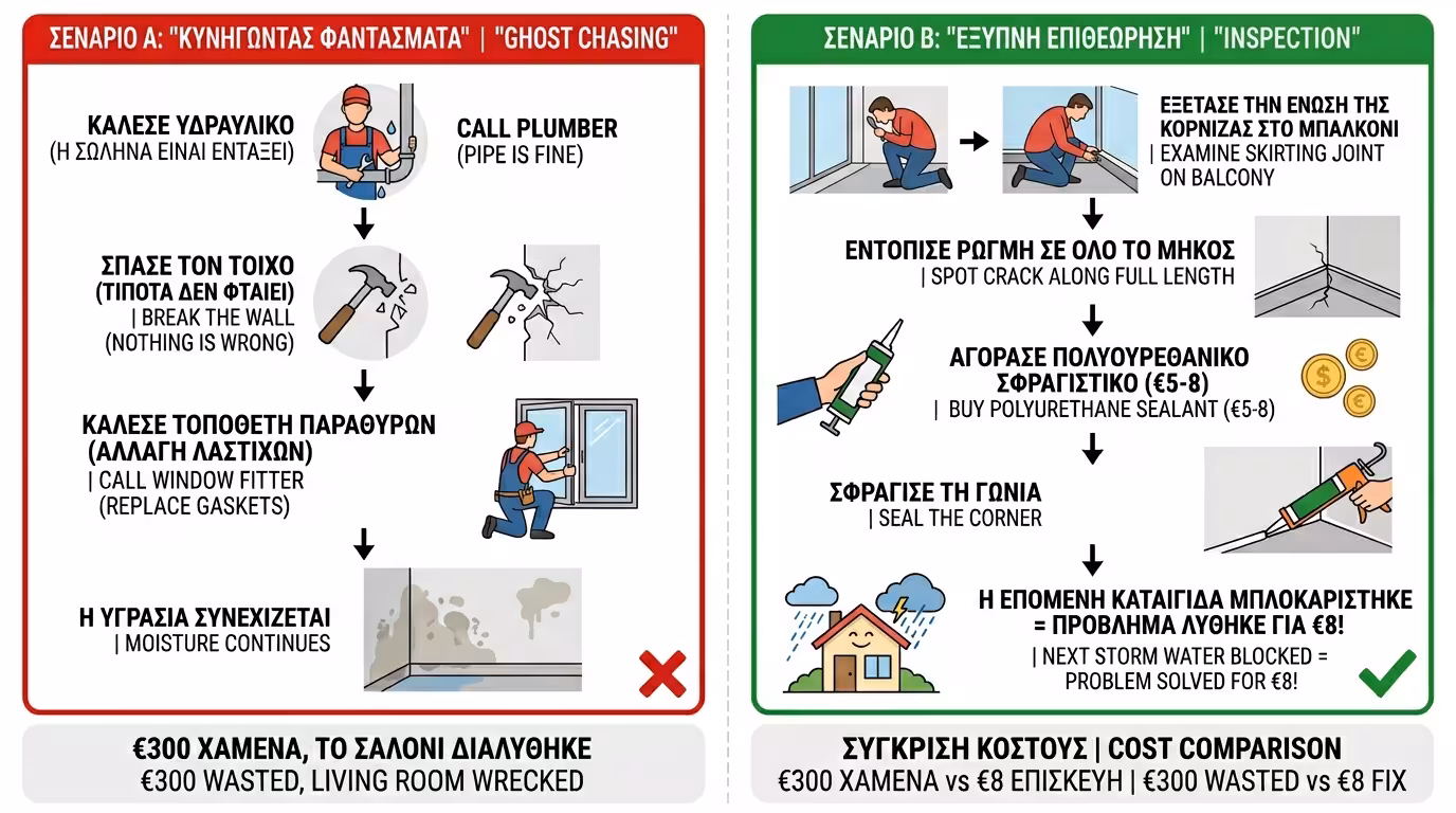Πείραμα μπαλκονιού - κυνήγι φαντασμάτων vs έξυπνος έλεγχος