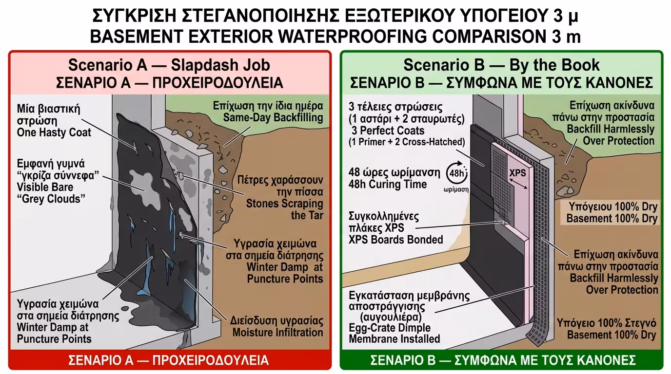 Πείραμα υπογείου - πρόχειρη δουλειά vs by the book