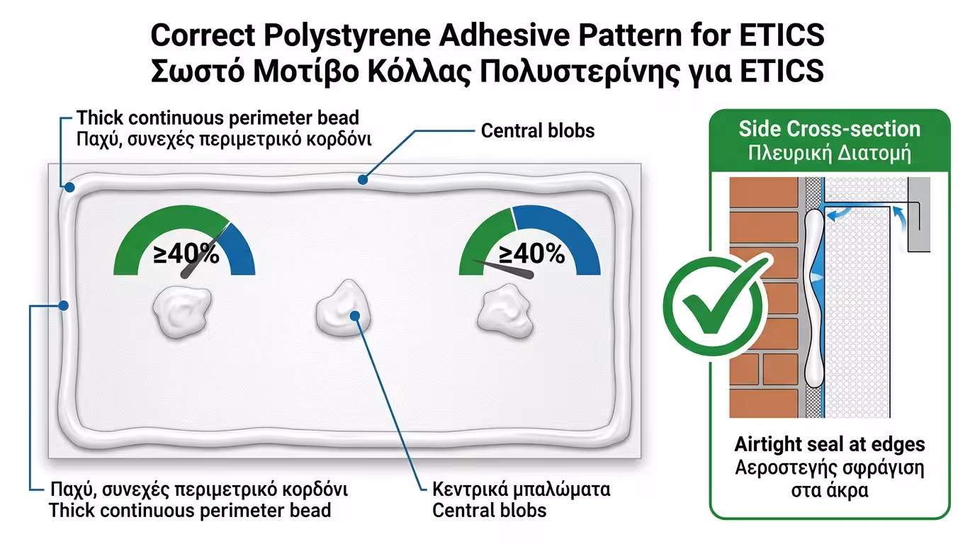 Περιμετρική κορδέλα κόλλας - σωστή μέθοδος ETICS