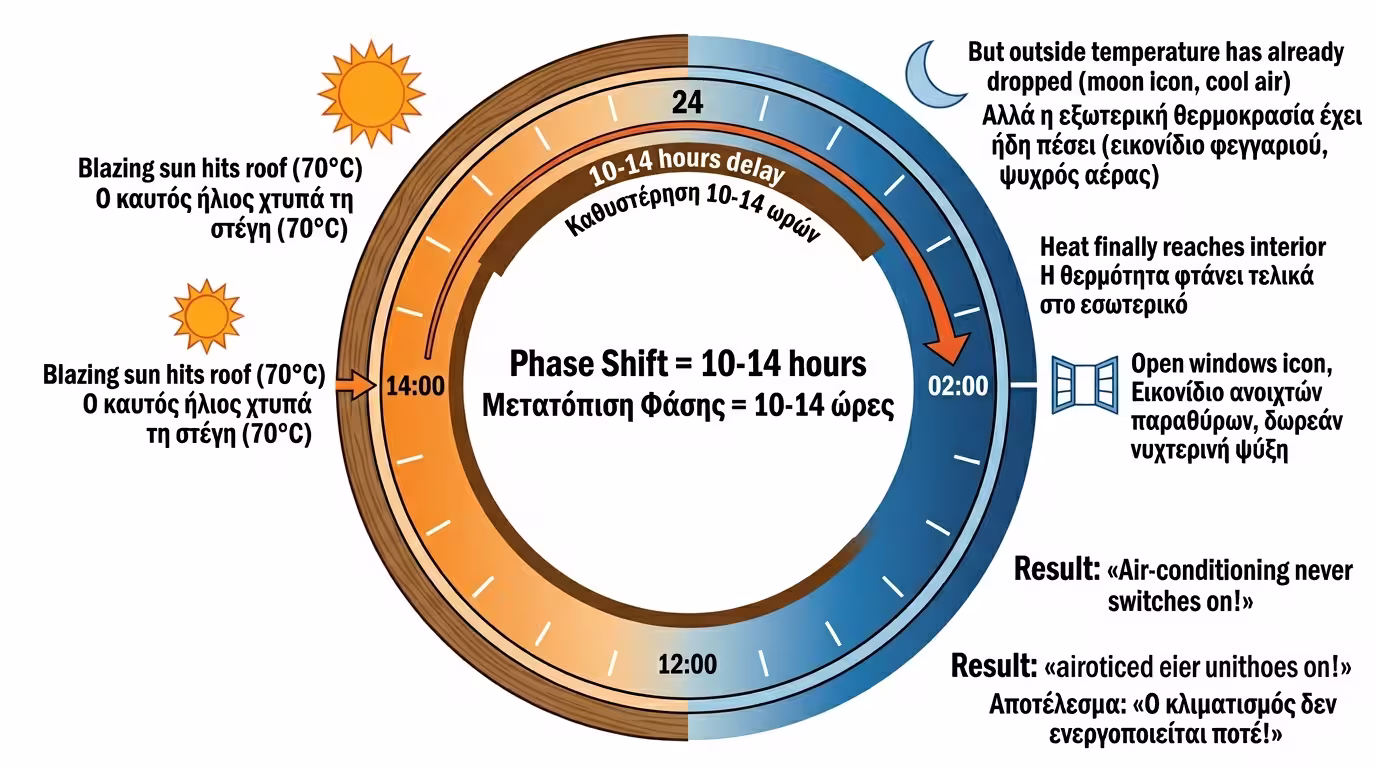 Χρονική υστέρηση (Phase Shift) - ζέστη 14:00 φτάνει 02:00