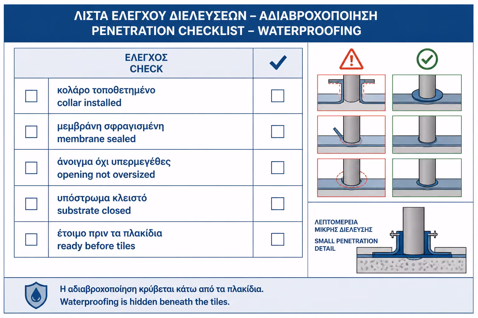 Εικονογράφηση για 16. Πρακτικό checklist πριν την πλακόστρωση