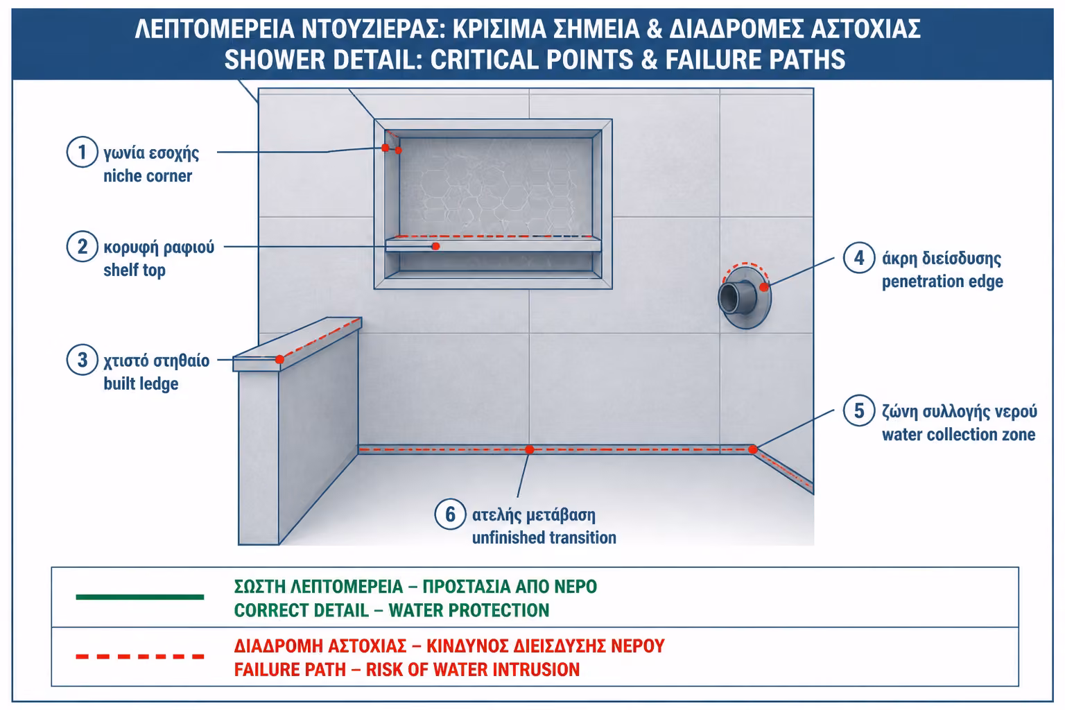 Εικονογράφηση για 4. Οι εσοχές, τα ράφια και τα χτιστά στηθαία