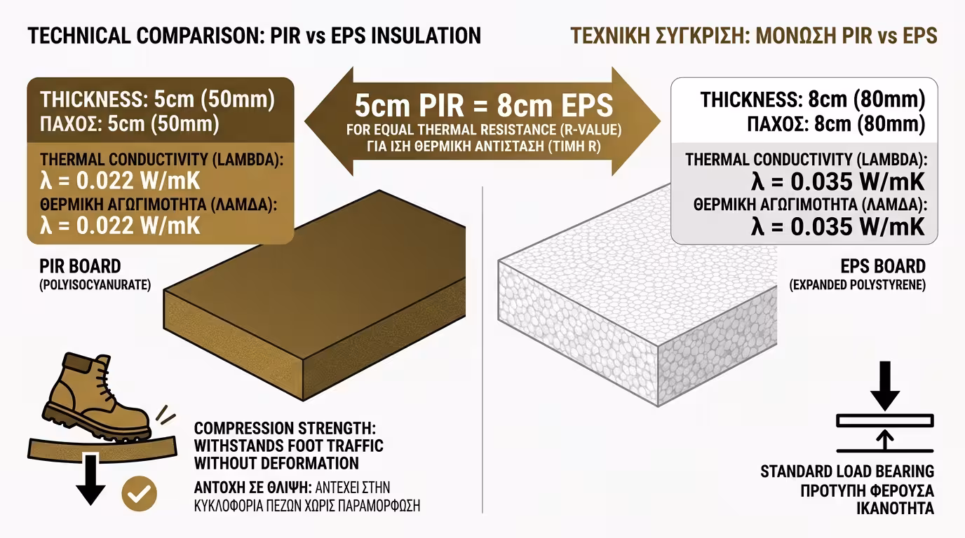 Πλάκες PIR πολυουρεθάνης - μέγιστη απόδοση σε ελάχιστο πάχος