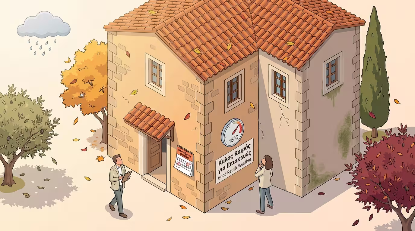 Φθινοπωρινός έλεγχος όψεων, η καλύτερη στιγμή για επισκευές πριν τον χειμώνα