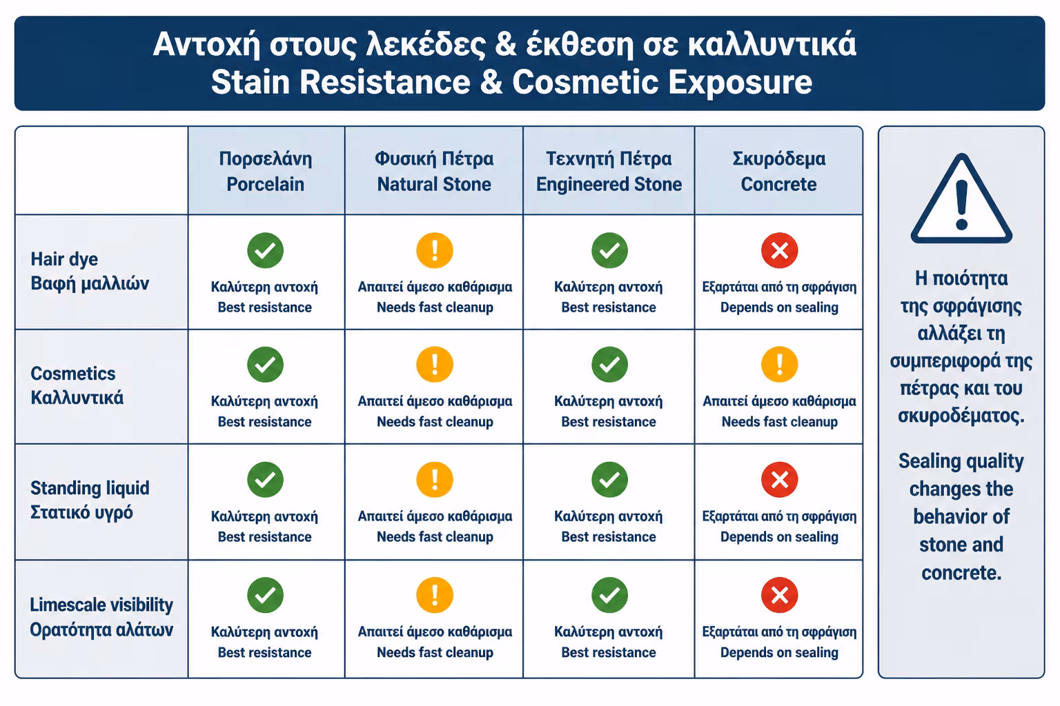 Εικονογράφηση για 11. Ποιο υλικό αντέχει καλύτερα στους λεκέδες;
