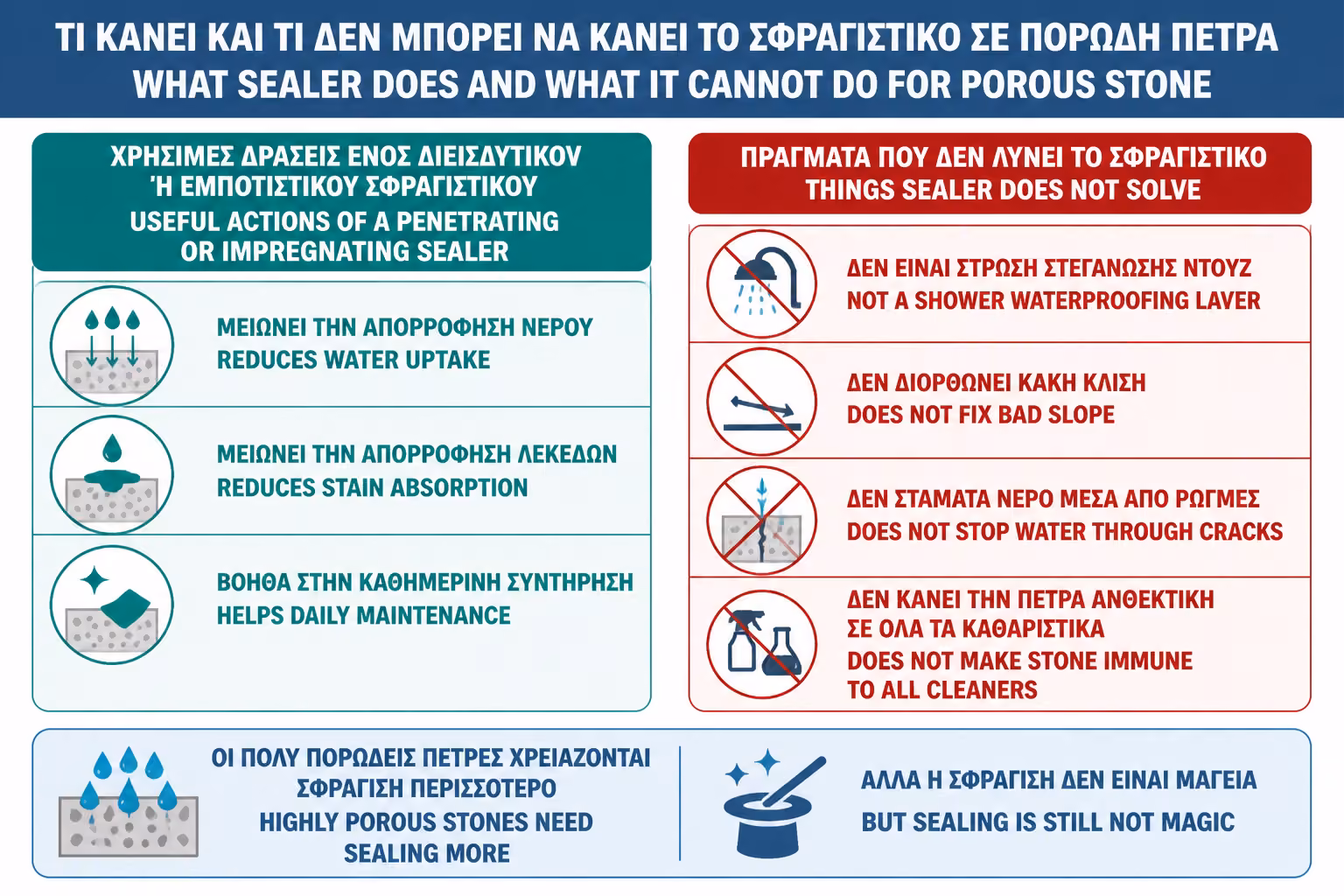Εικονογράφηση για 6. Το sealing: τι κάνει και τι δεν κάνει