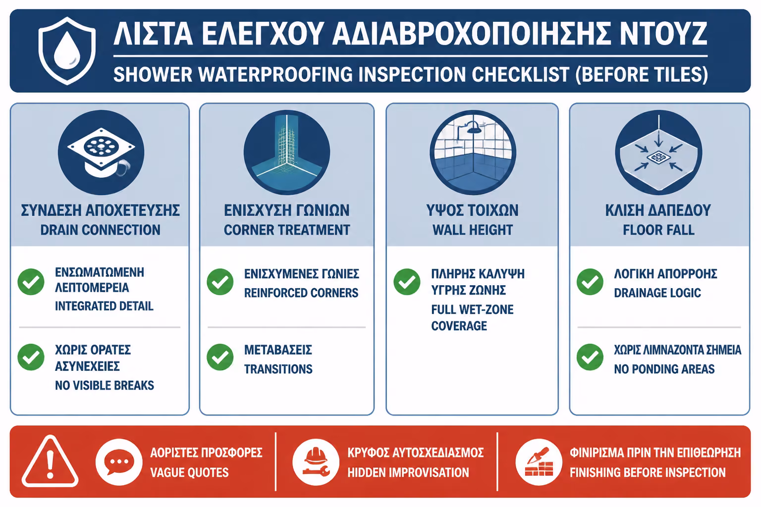 Εικονογράφηση για 12. Πρακτικό checklist πριν κολληθούν τα πλακάκια