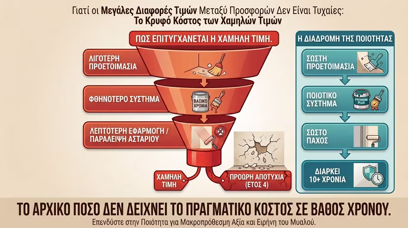 Funnel: λιγότερη προετοιμασία + φθηνότερο σύστημα + λεπτότερο φιλμ = χαμηλή τιμή & αστοχία