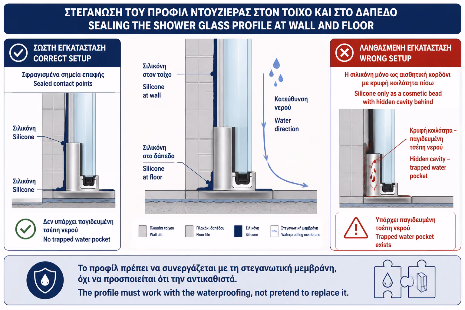 Εικονογράφηση για 6. Πώς σφραγίζεται σωστά το μεταλλικό προφίλ στον τοίχο